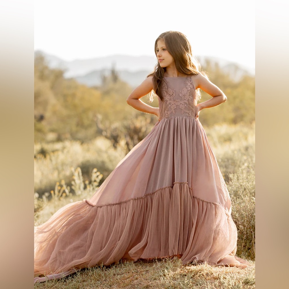Joyfolie Mia Joy Maia Impact Dress - Color Rose Taupe - Girls Size 10 - NWT